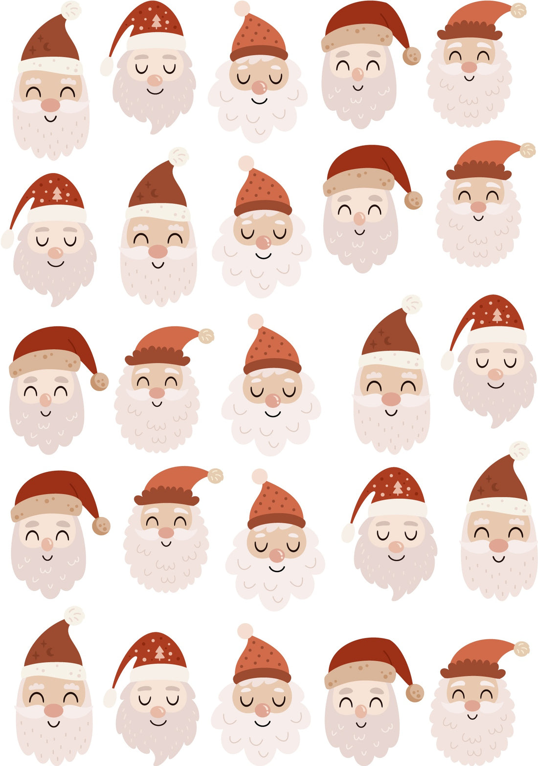 Kerstmannen – All-over transfervel