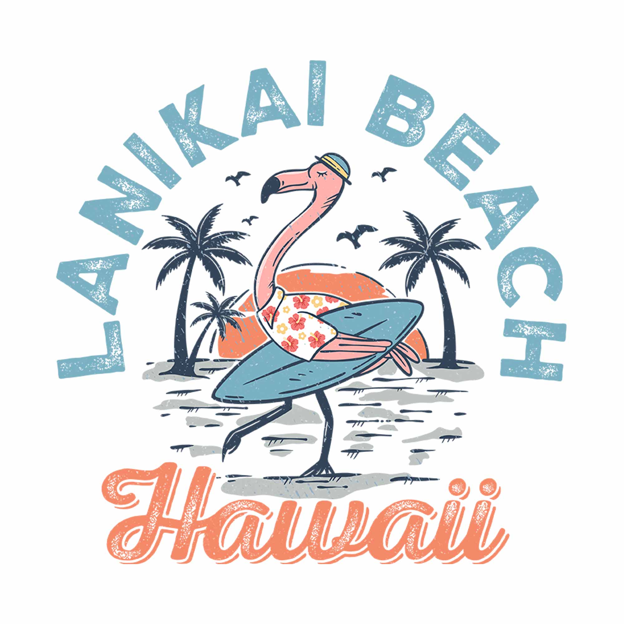 Lanikai Beach - Blue Summer Clothing Transfer