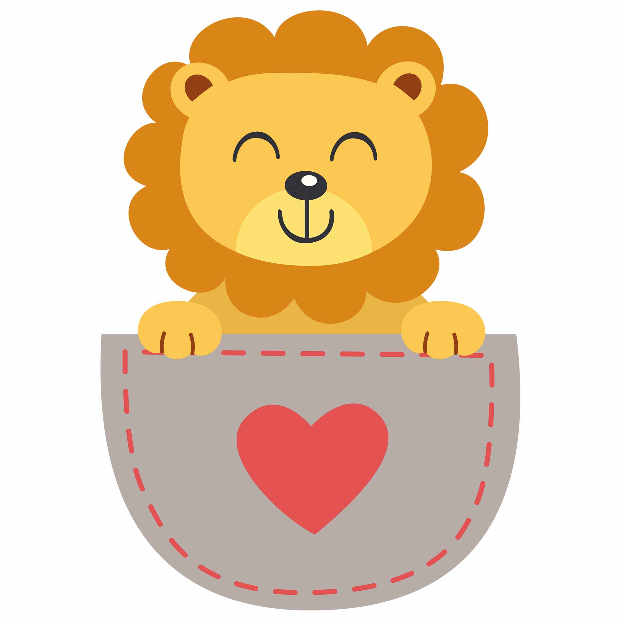 Lion - Pocket Fun Clothing Transfer