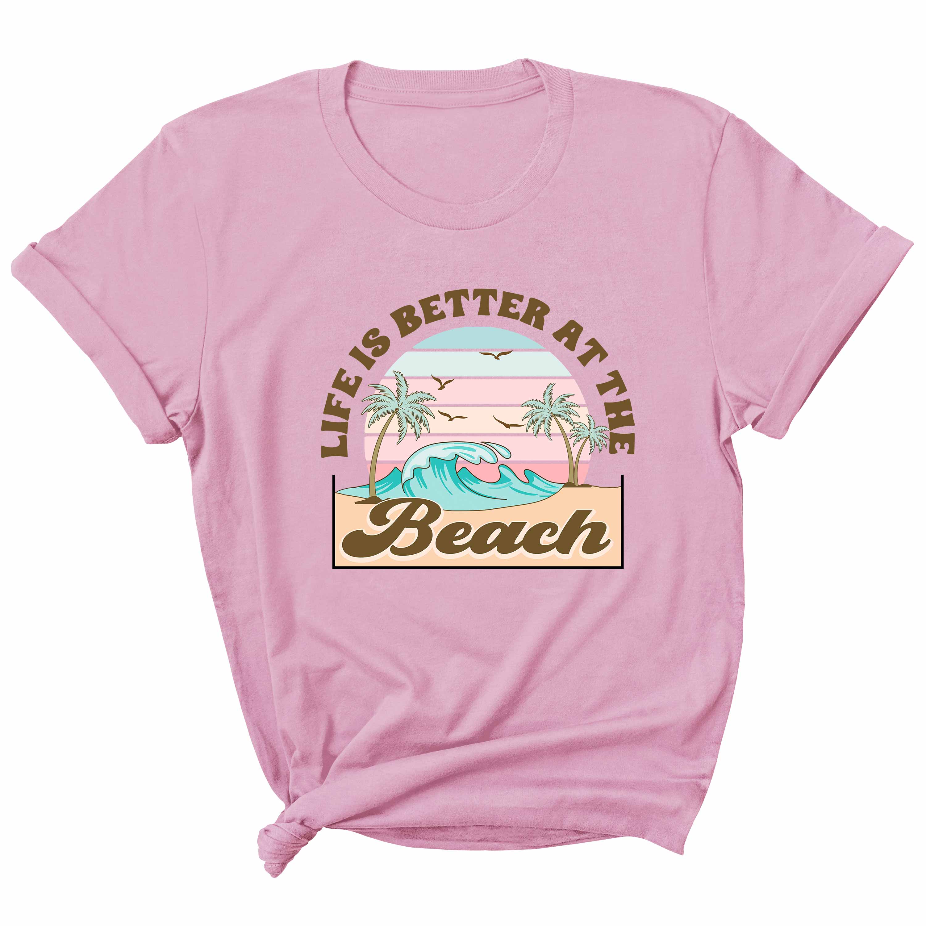 Life is Better at the Beach - Pastel Summer Clothes Transfer