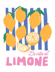La vita al Limone  - Hand Drawn | Strijktransfer
