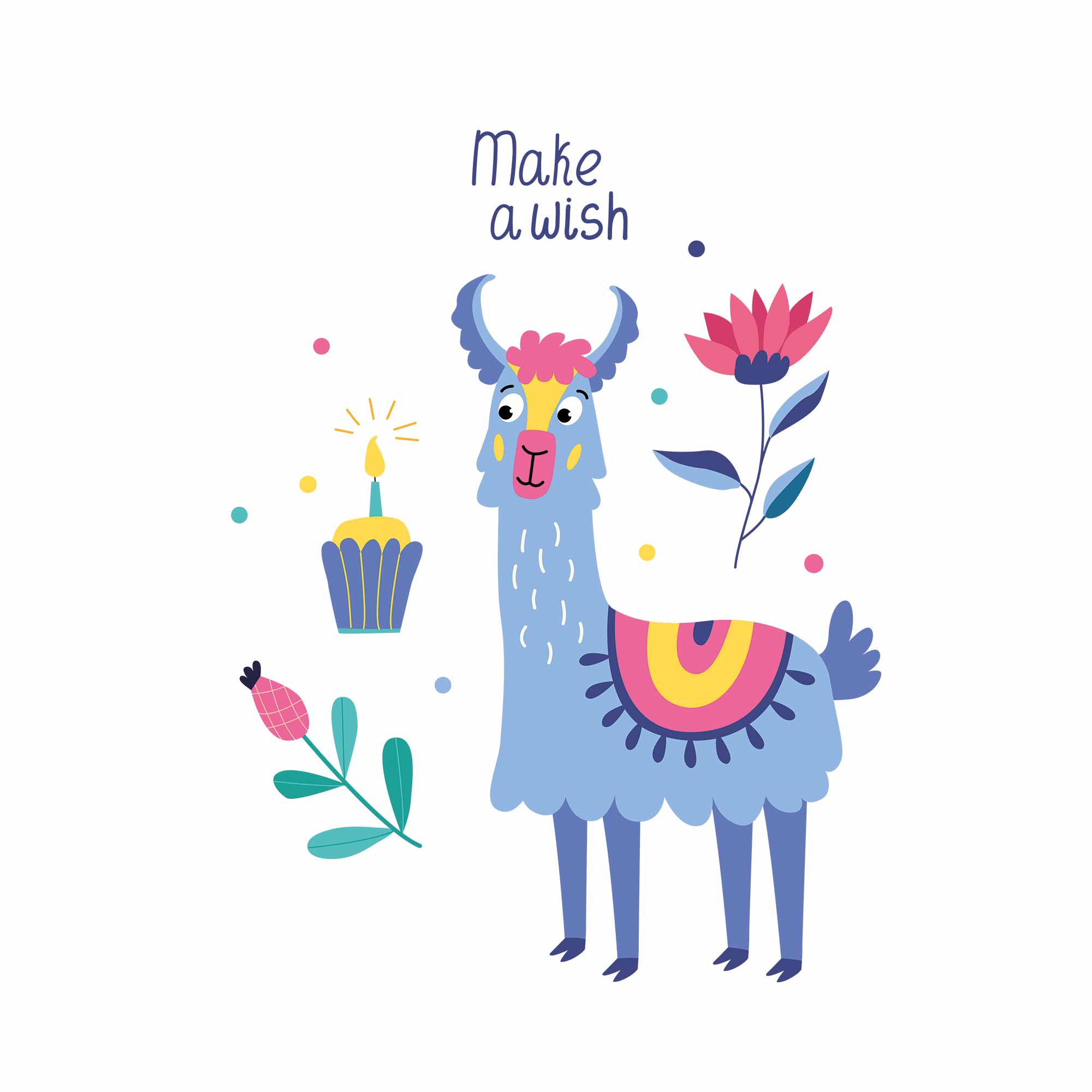 Make a Wish - Funny Llama Clothes Transfer