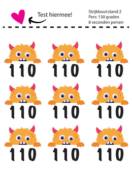 Oranje Monster Maatlabels