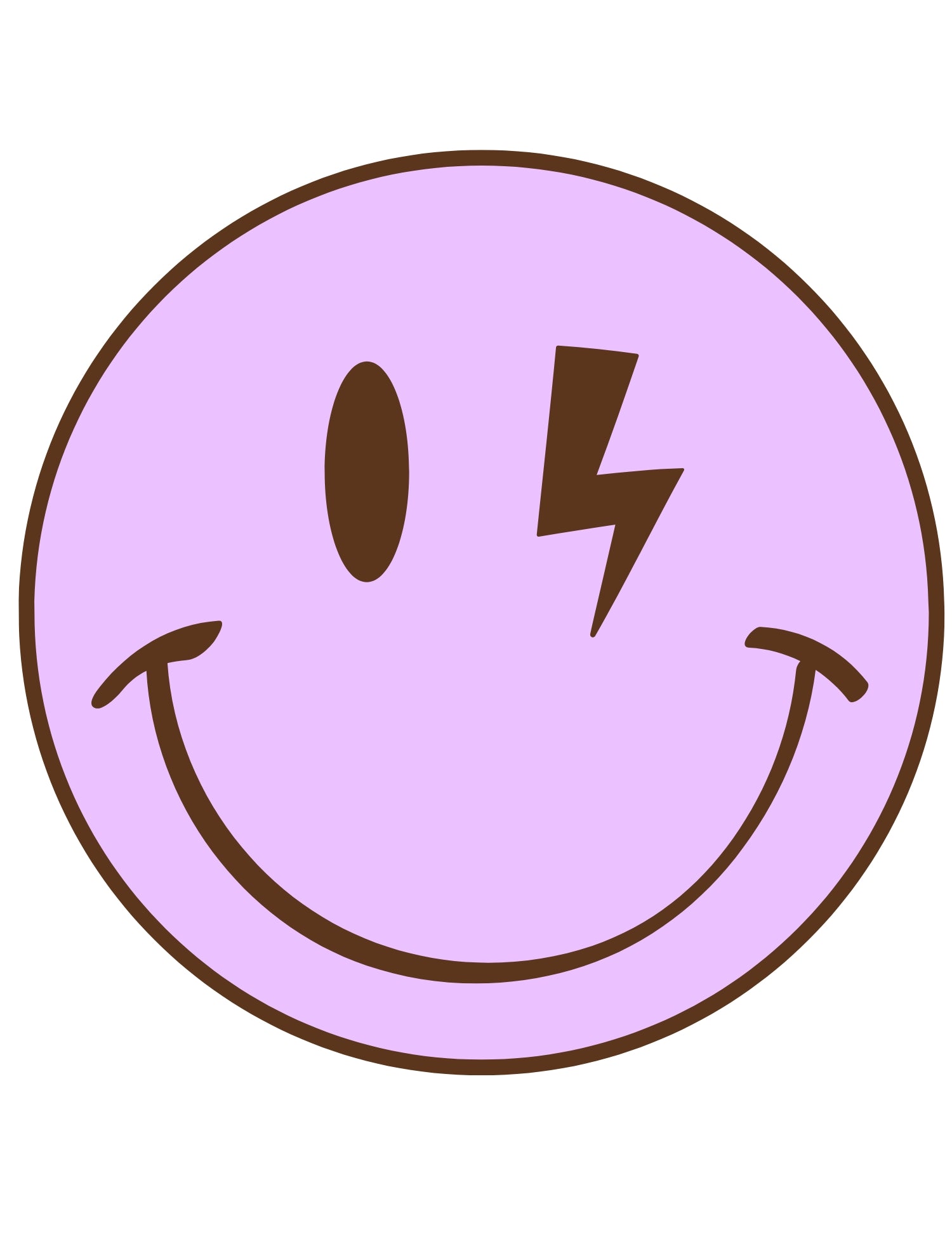 Smiley Purple - Retro Joy | Kleding Transfers – Rebel Studio