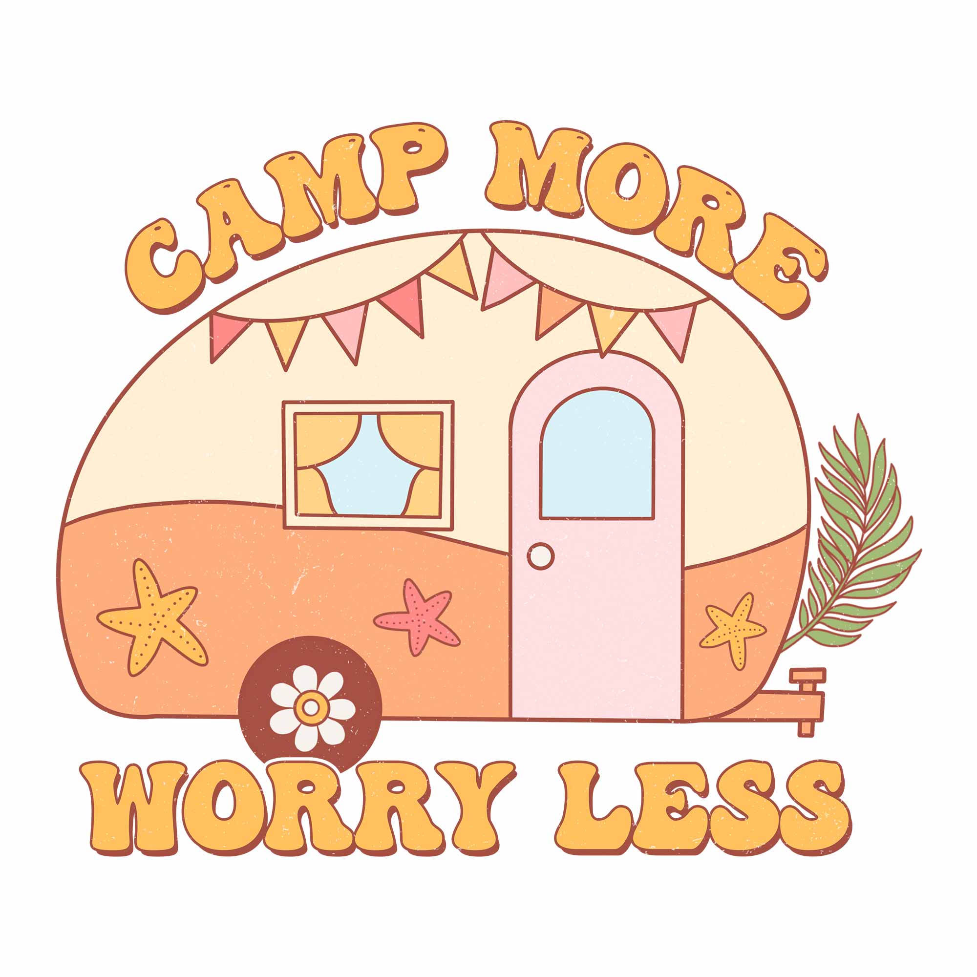 Camp more - Retro Summer Clothing Transfer