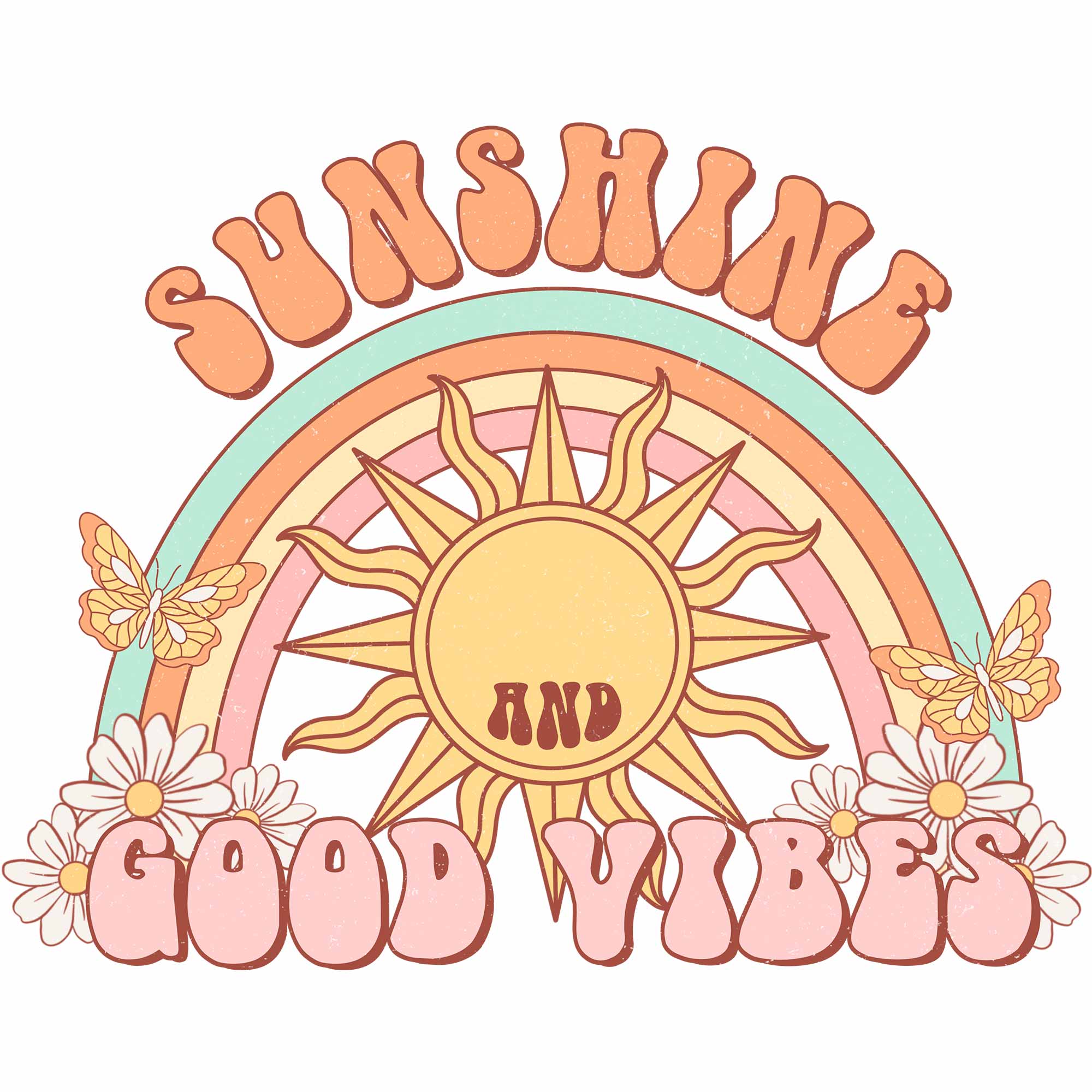 Good Vibes - Retro Summer Clothing Transfer