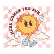 Hier kommt die Sonne - Retro Sommer Kleidung Transfer