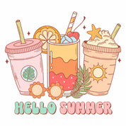 Summer Drinks - Retro Summer Kleding Transfer