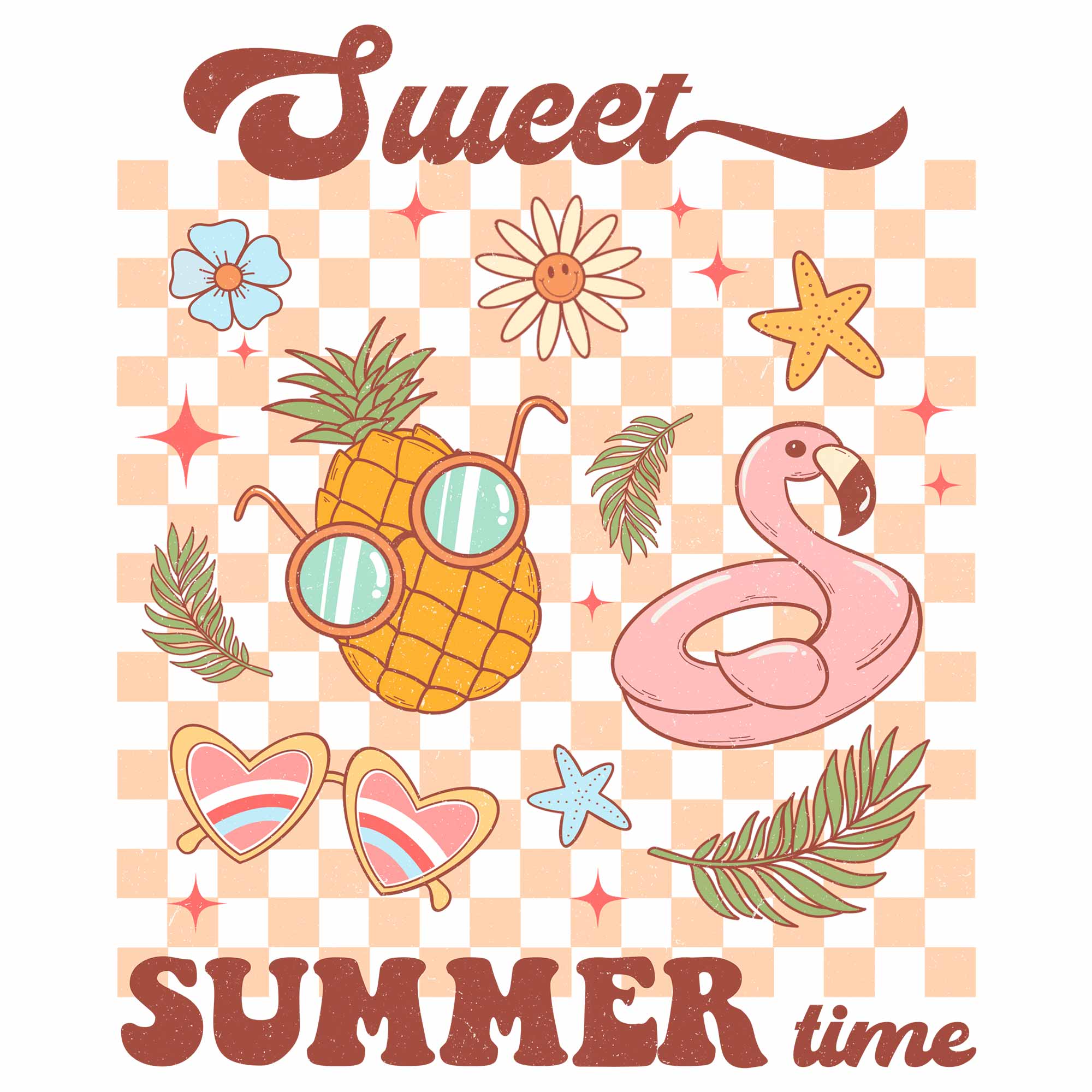 Sweet Summer - Retro Summer Clothing Transfer