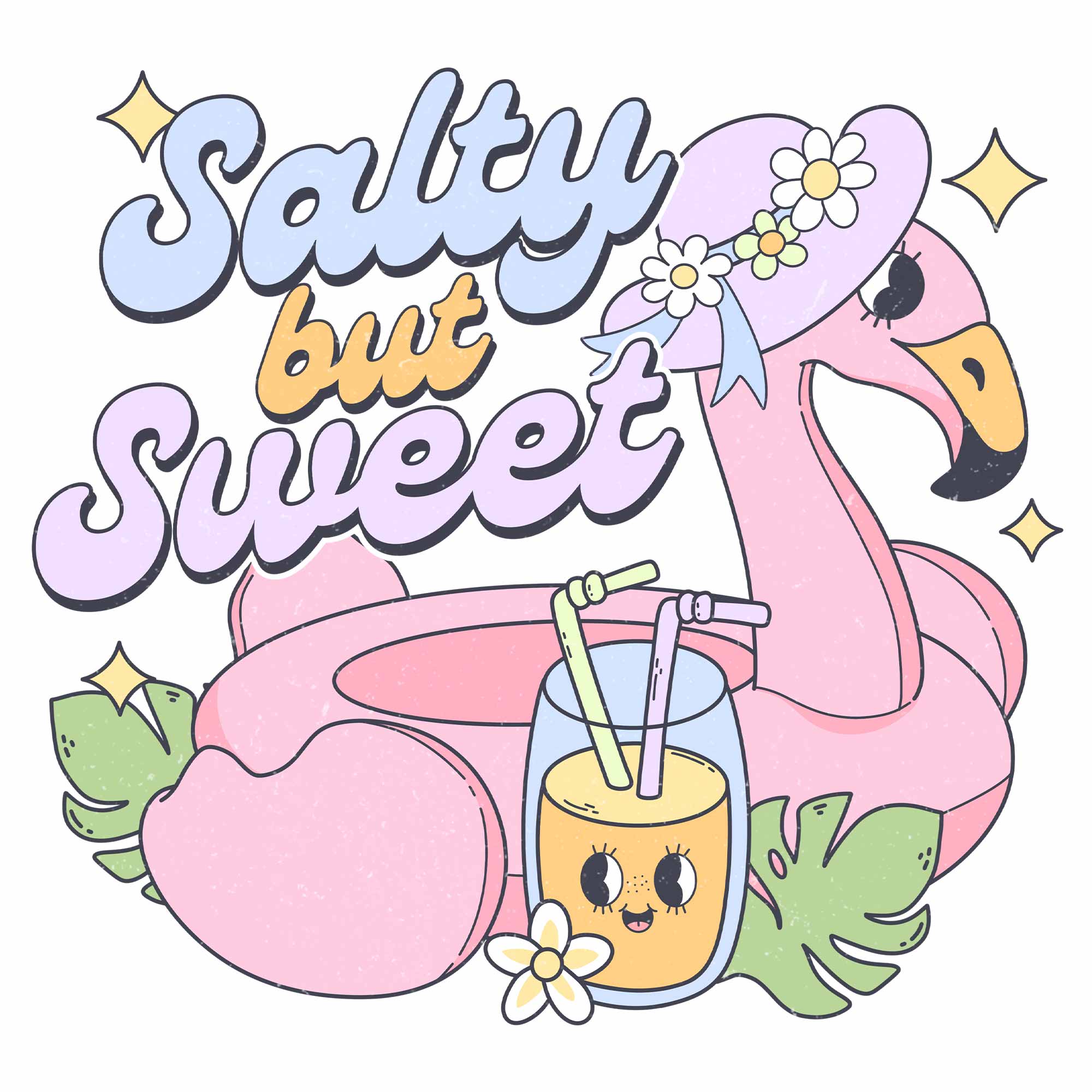 Salty But Sweet - Pink Summer Clothing Transfer