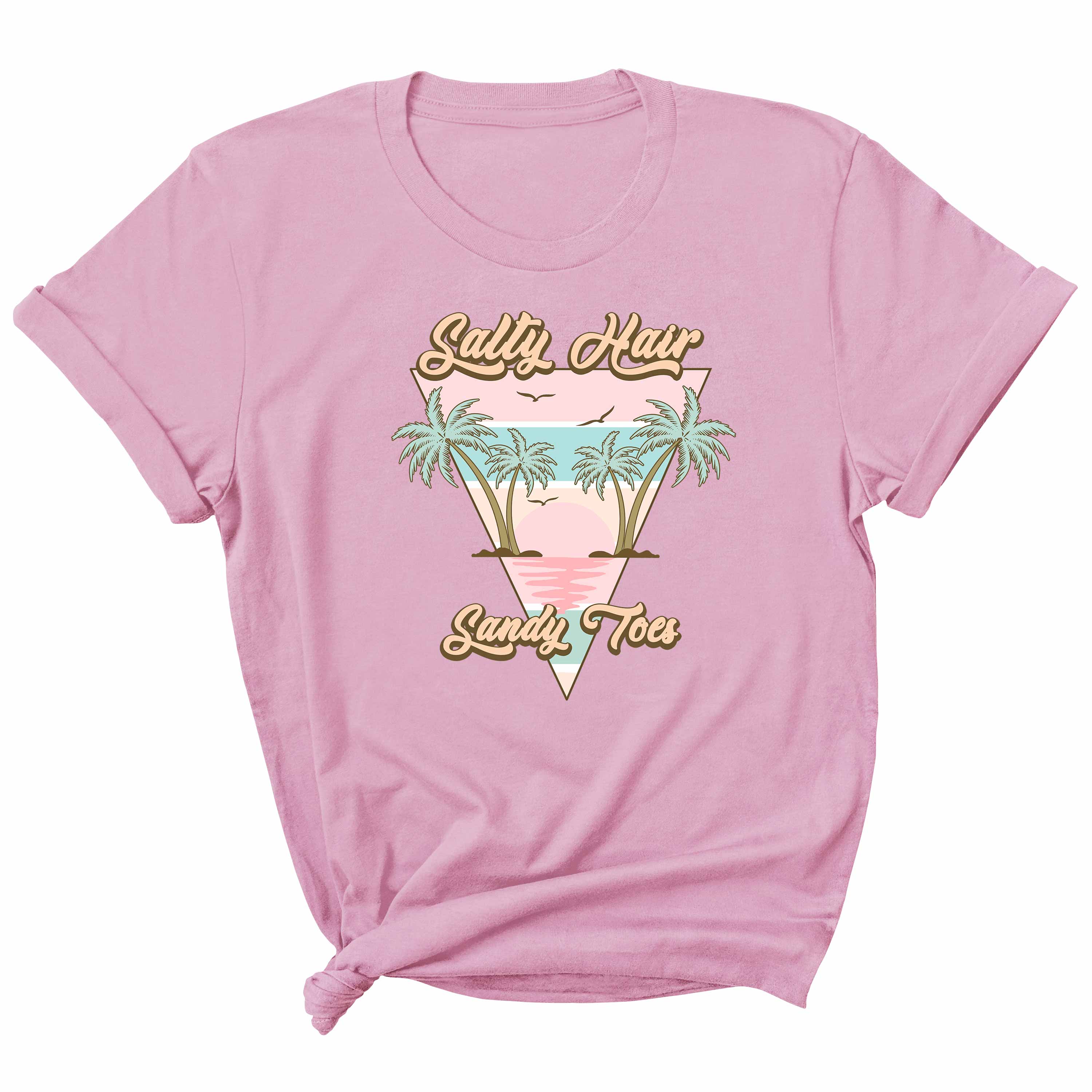 Salty Hair Salty Toes - Pastellfarbener Sommerkleidungstransfer