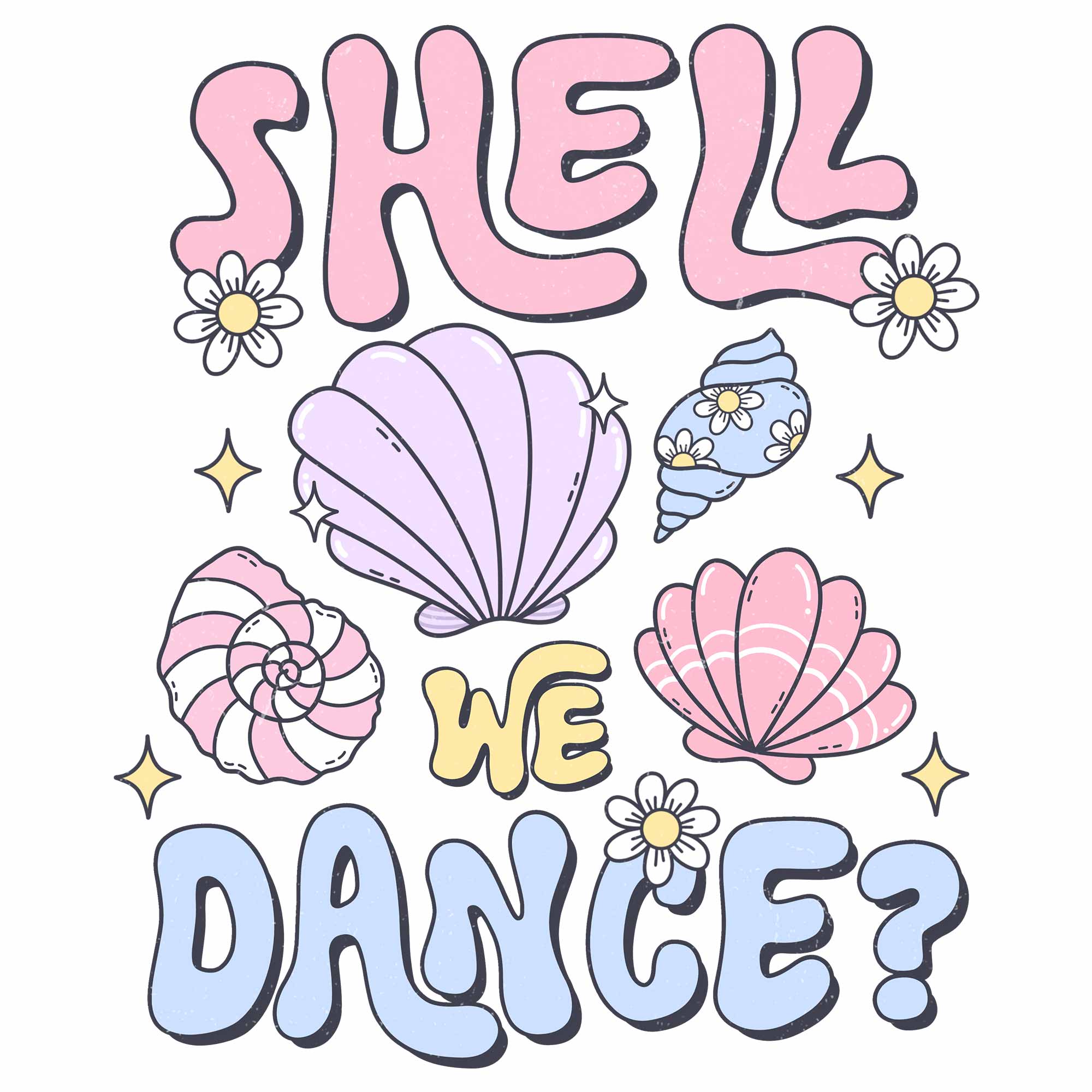 Shell we Dance - Pink Summer Clothing Transfer