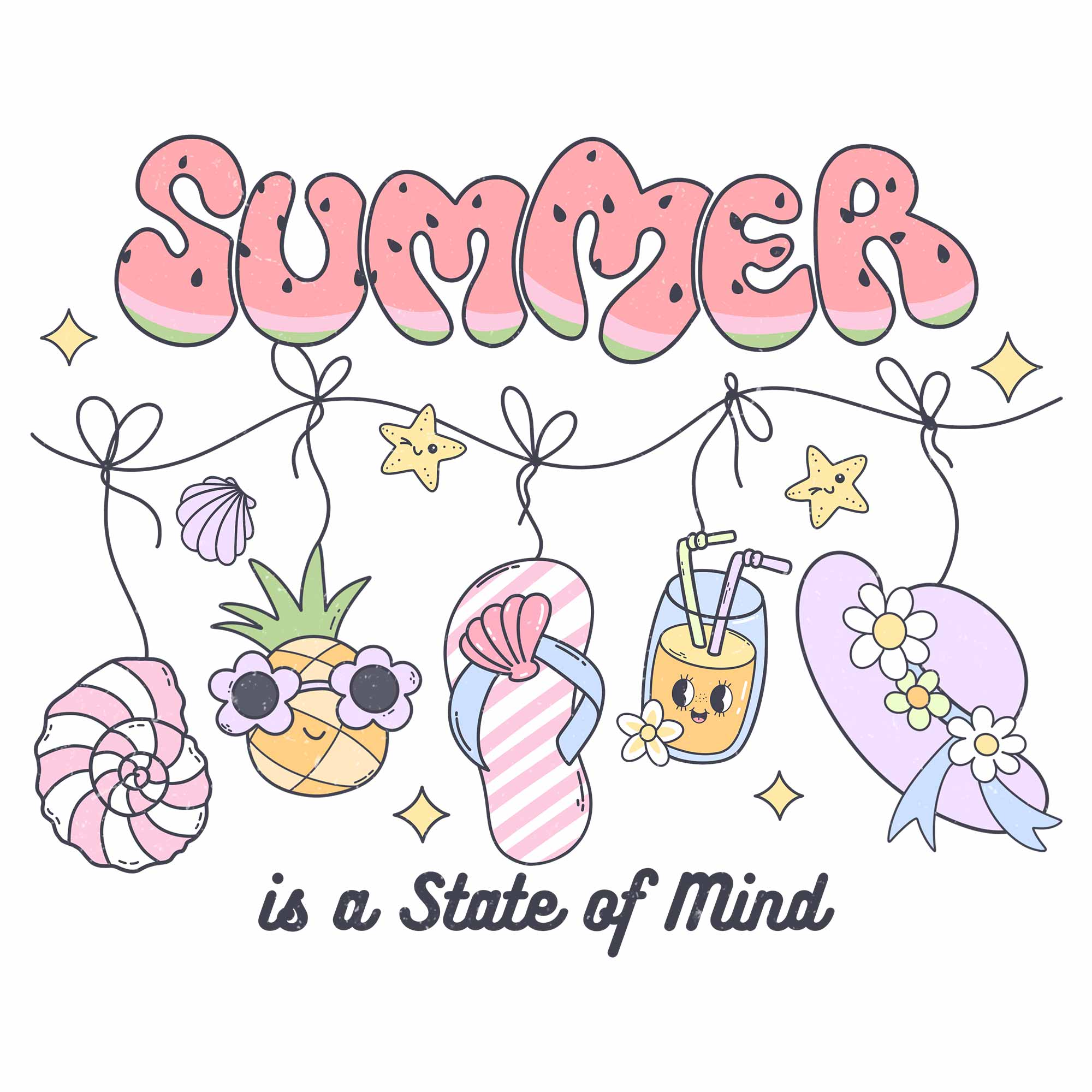 Der Sommer ist eine Geisteshaltung – Pinker Sommerkleidungstransfer