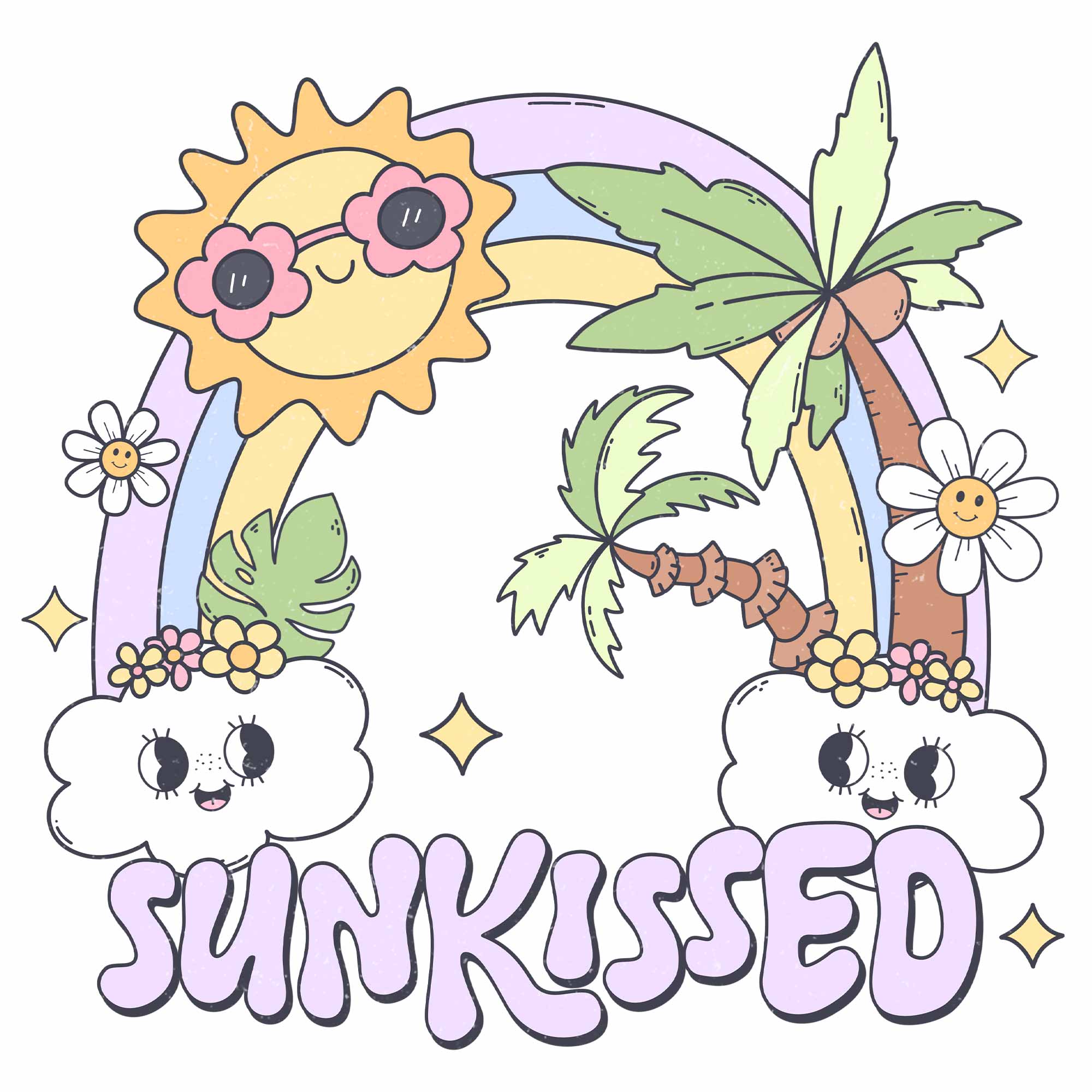 Sunkissed - Pink Summer Clothing Transfer