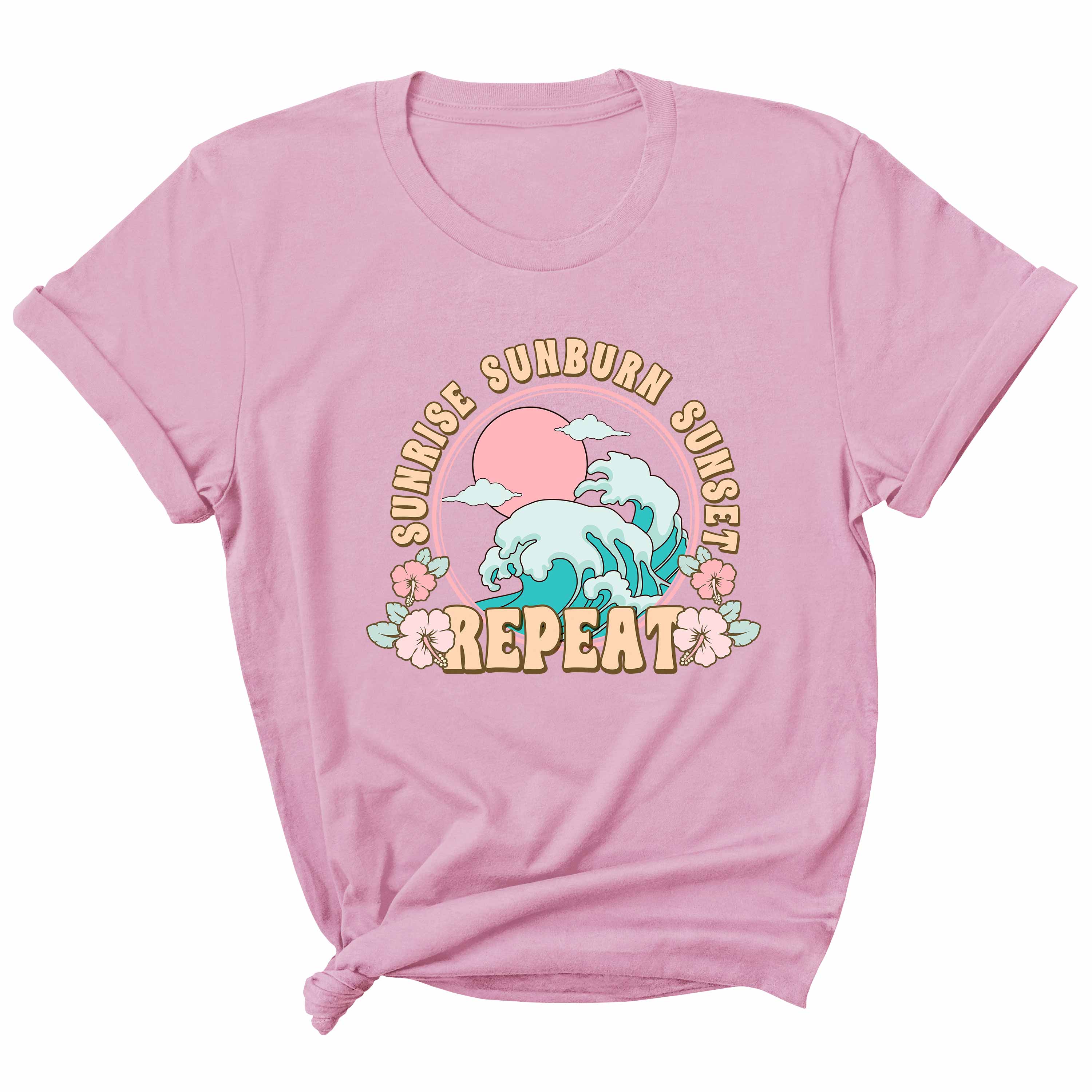 Sonnenaufgang Sonnenbrand Sonnenuntergang - Pastell Sommer Kleidung Transfer