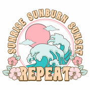 Sonnenaufgang Sonnenbrand Sonnenuntergang - Pastell Sommer Kleidung Transfer