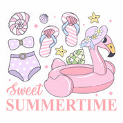 Sweet Summer -  Pink Summer Kleding Transfer