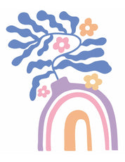 Blumenvase - Abstrakte Blumen-Kleidungstransfers