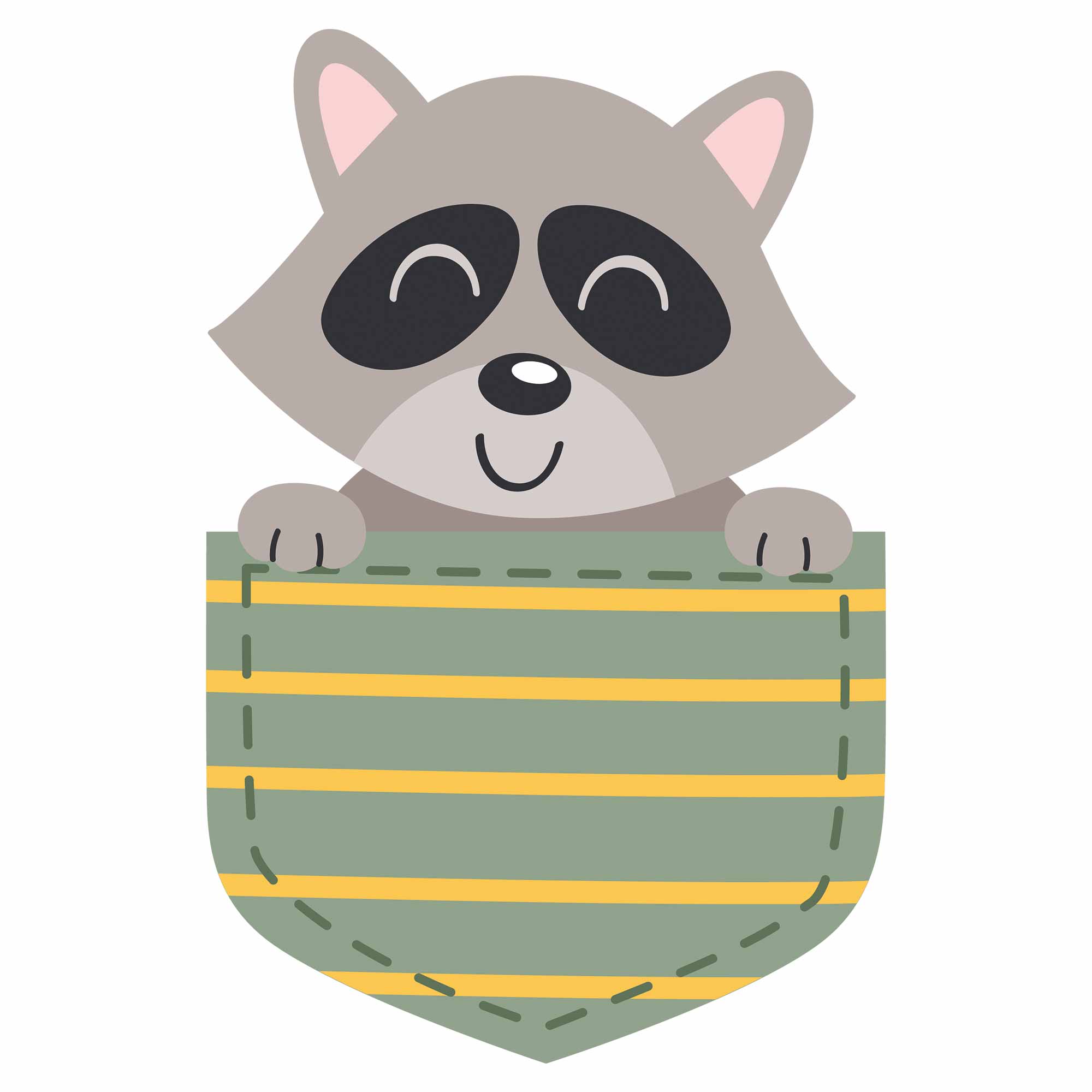 Raccoon - Pocket Fun Clothing Transfer
