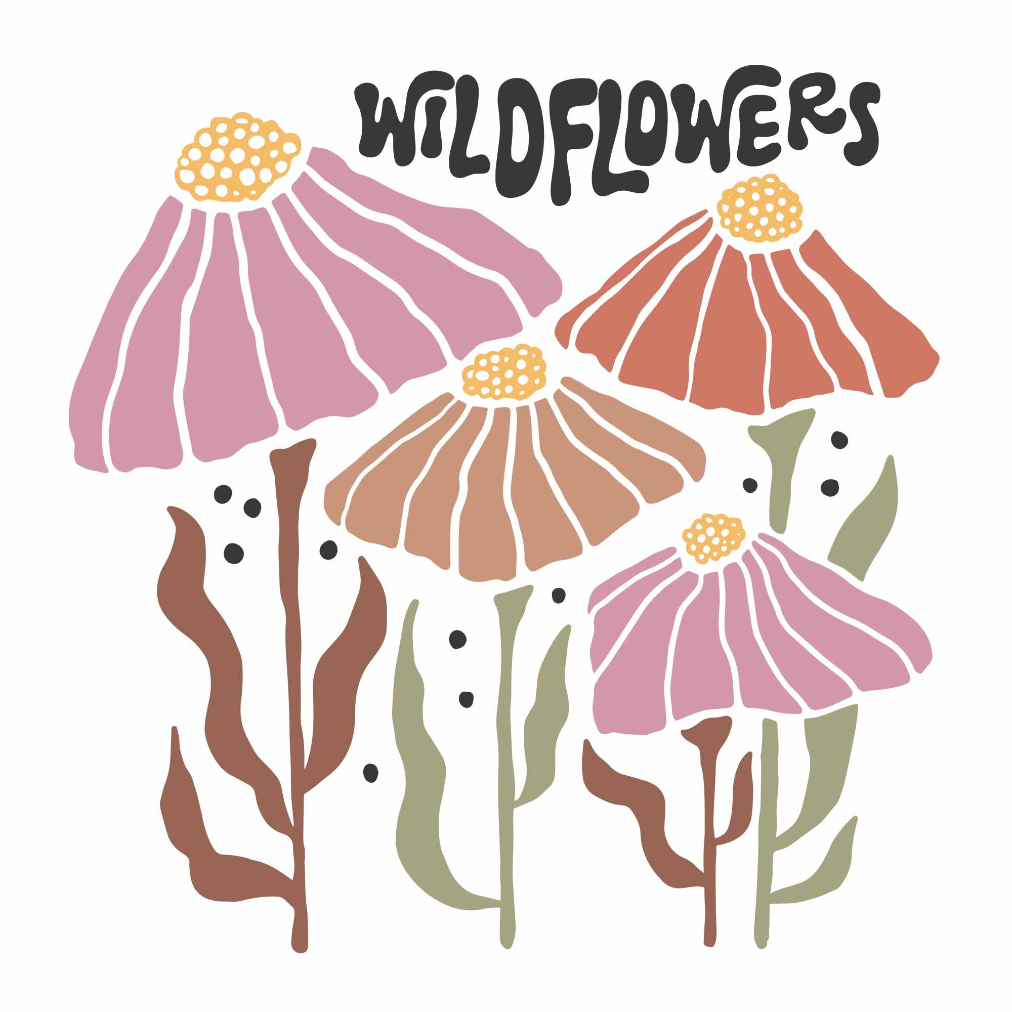 Wildflowers - Boho Fall Clothing Transfer