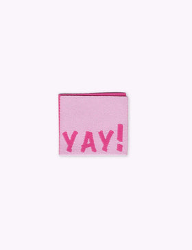 Yay! Pink | Étiquette tissée à coudre