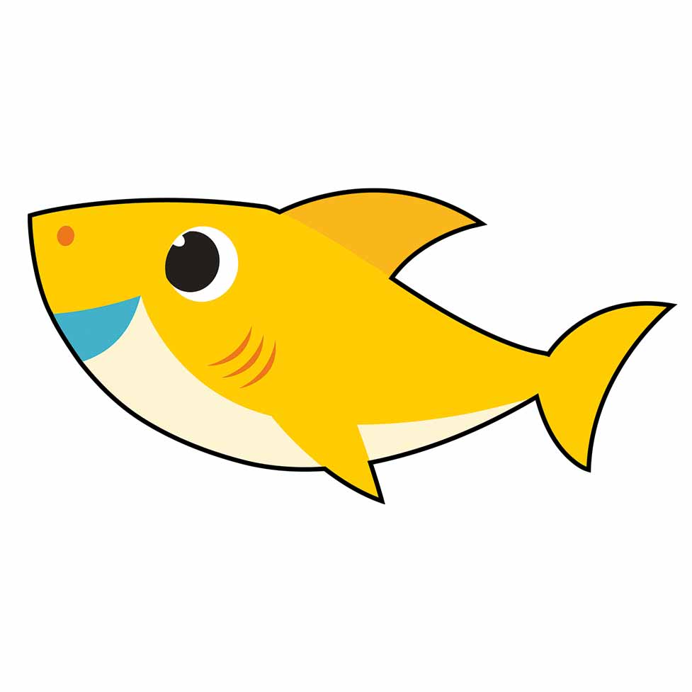 Yellow Shark - Boys Clothing Transfers