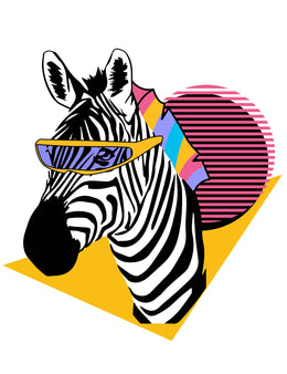 Zebra - 90's Animals – Strijktransfers