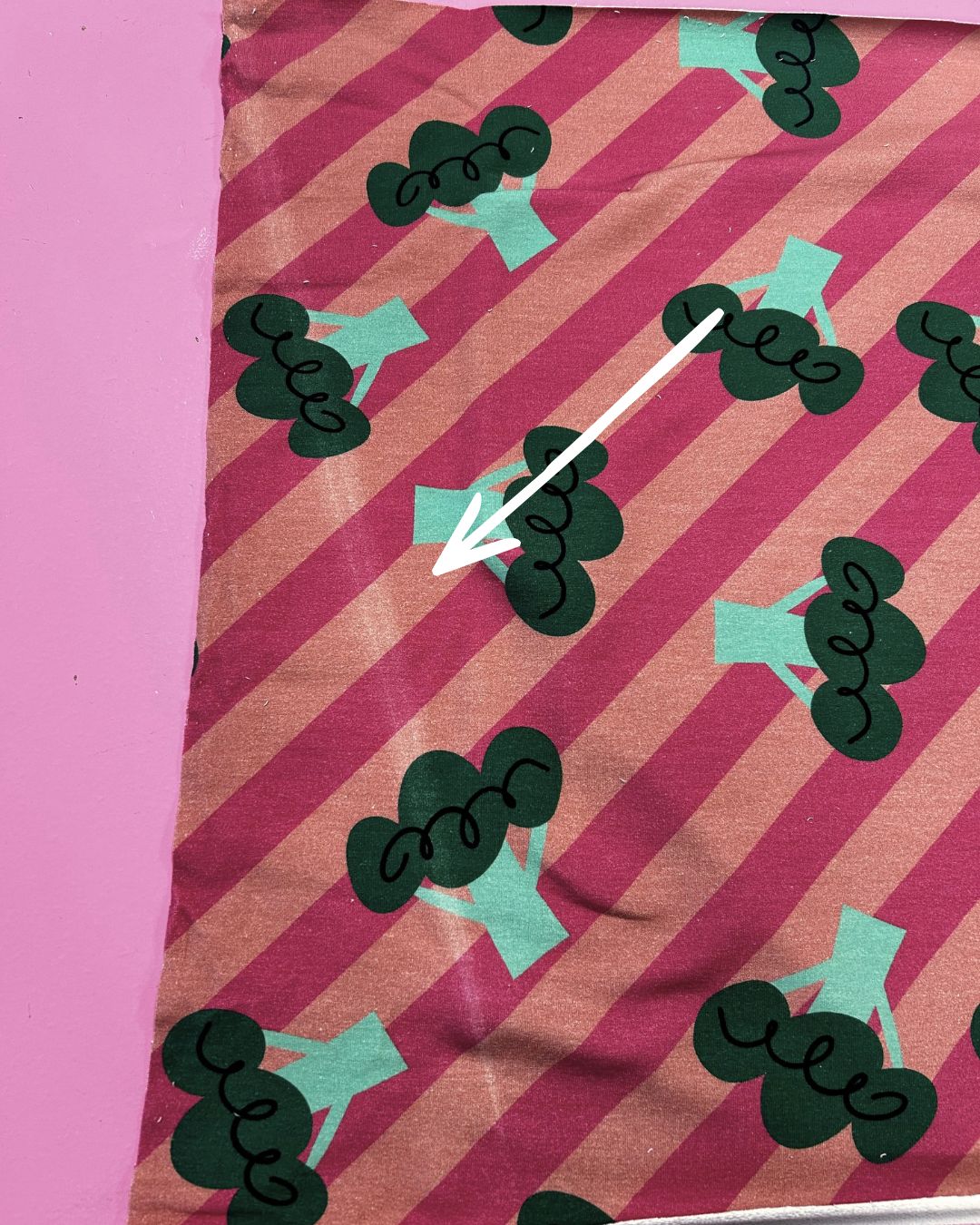 50cm Berry Broccoli French Terry | Rebel Rescue