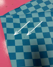 30cm Voltage Blue Checker French Terry | Rebel Rescue