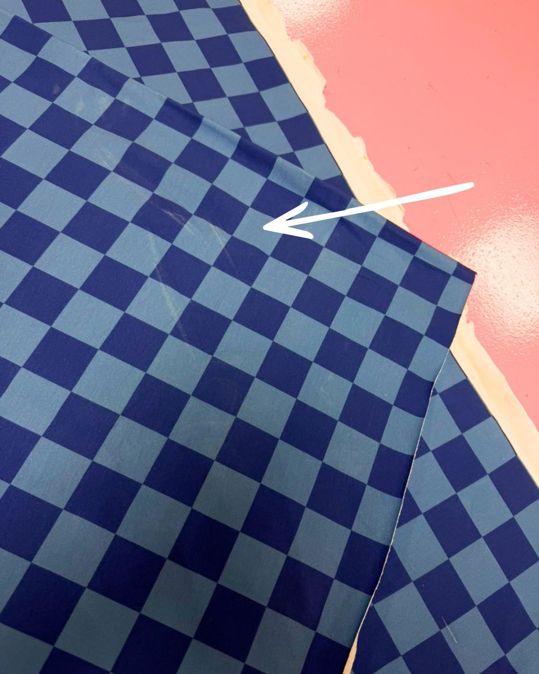 80cm Bold Blue & Royal Blue Check French Terry | Rebel Rescue