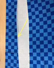 100cm Bold Blue & Royal Blue Check French Terry | Rebel Rescue