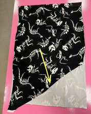 50cm Bone Parade Static Black French Terry | Rebel Rescue
