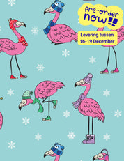 Winter Flamingo Aqua Island | French Terry | 170 cm breed