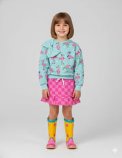 Pink Punch Check | French Terry | 170 cm breed