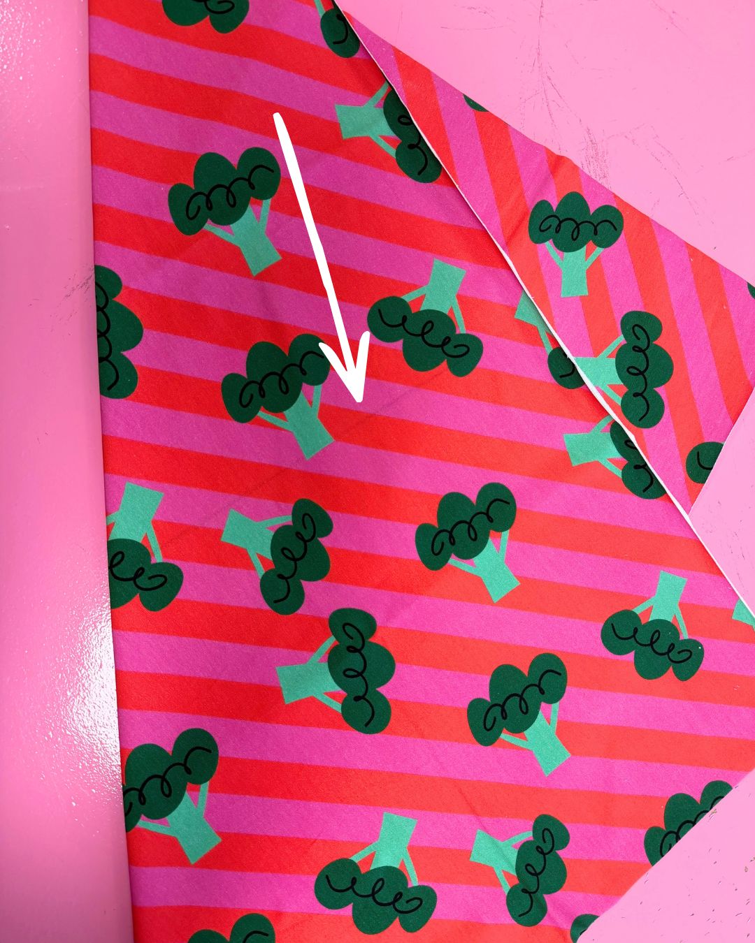 70cm Pink Broccoli French Terry | Rebel Rescue
