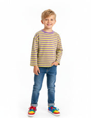 Lemon Stripe | 100% Katoen Jersey | 170 cm breed