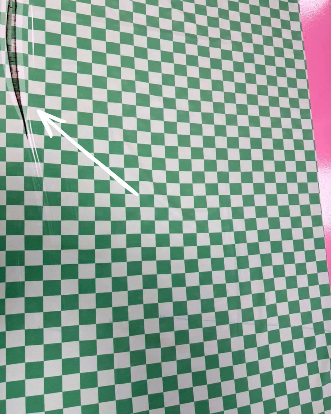 190cm Lime Check French Terry | Rebel Rescue
