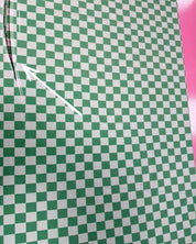 190cm Lime Check French Terry | Rebel Rescue