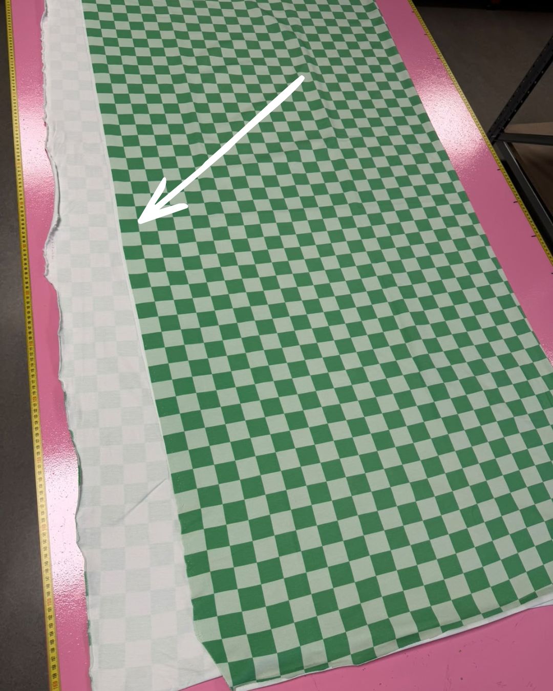 160cm Lime Check French Terry | Rebel Rescue
