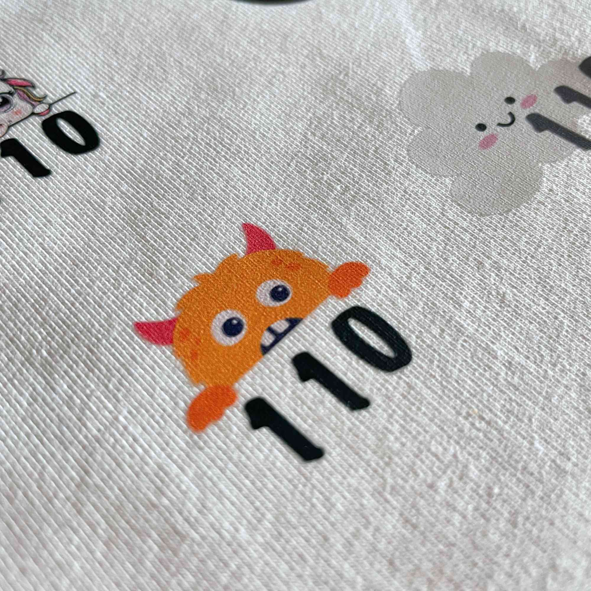 Oranje Monster Maatlabels