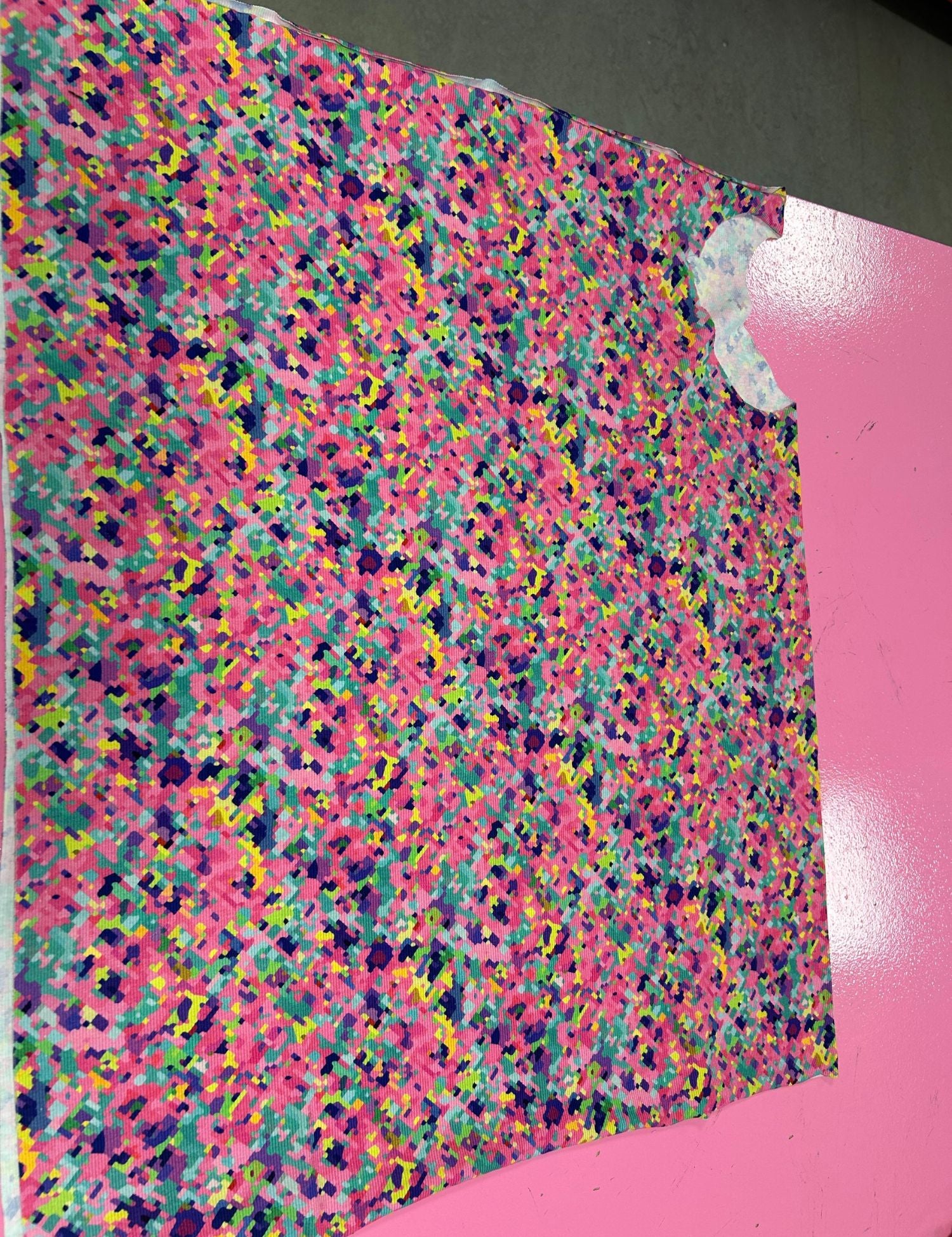 70cm Pixel Pop Rib Tricot | Rebel Rescue