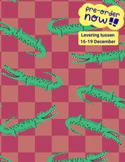 Croco Crew Berry Check | French Terry | 170 cm breed