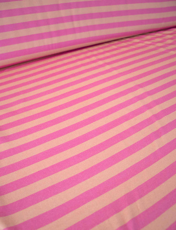 Berry Stripe | 100% Katoen Jersey | 170 cm breed