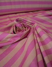 Berry Stripe | 100% Katoen Jersey | 170 cm breed