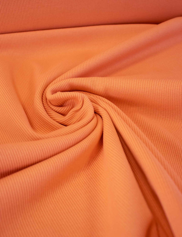 Bittersweet Orange | 2x1 Rib Boordstof | 125cm breed