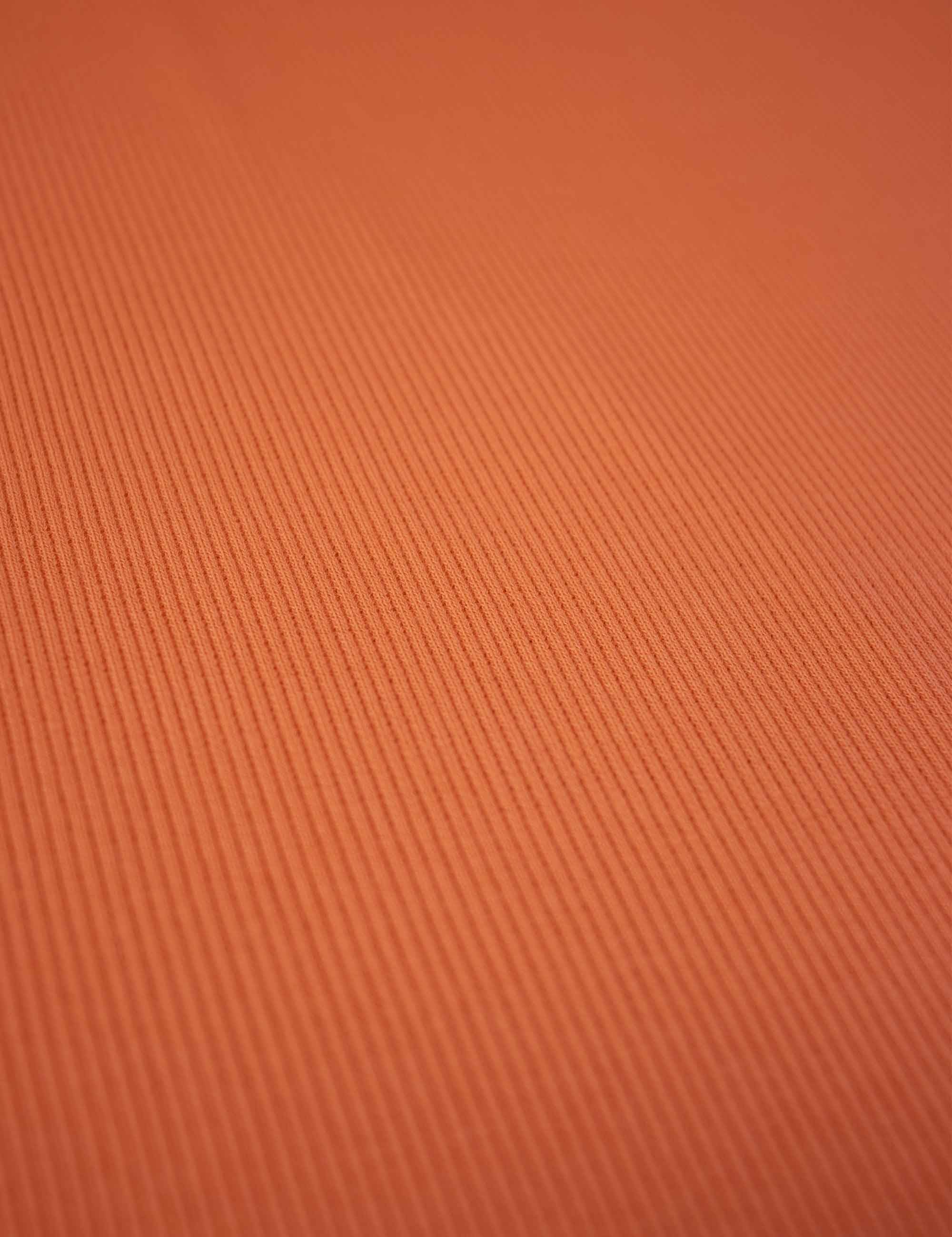 Bittersweet Orange | 2x1 Rib Boordstof | 125cm breed