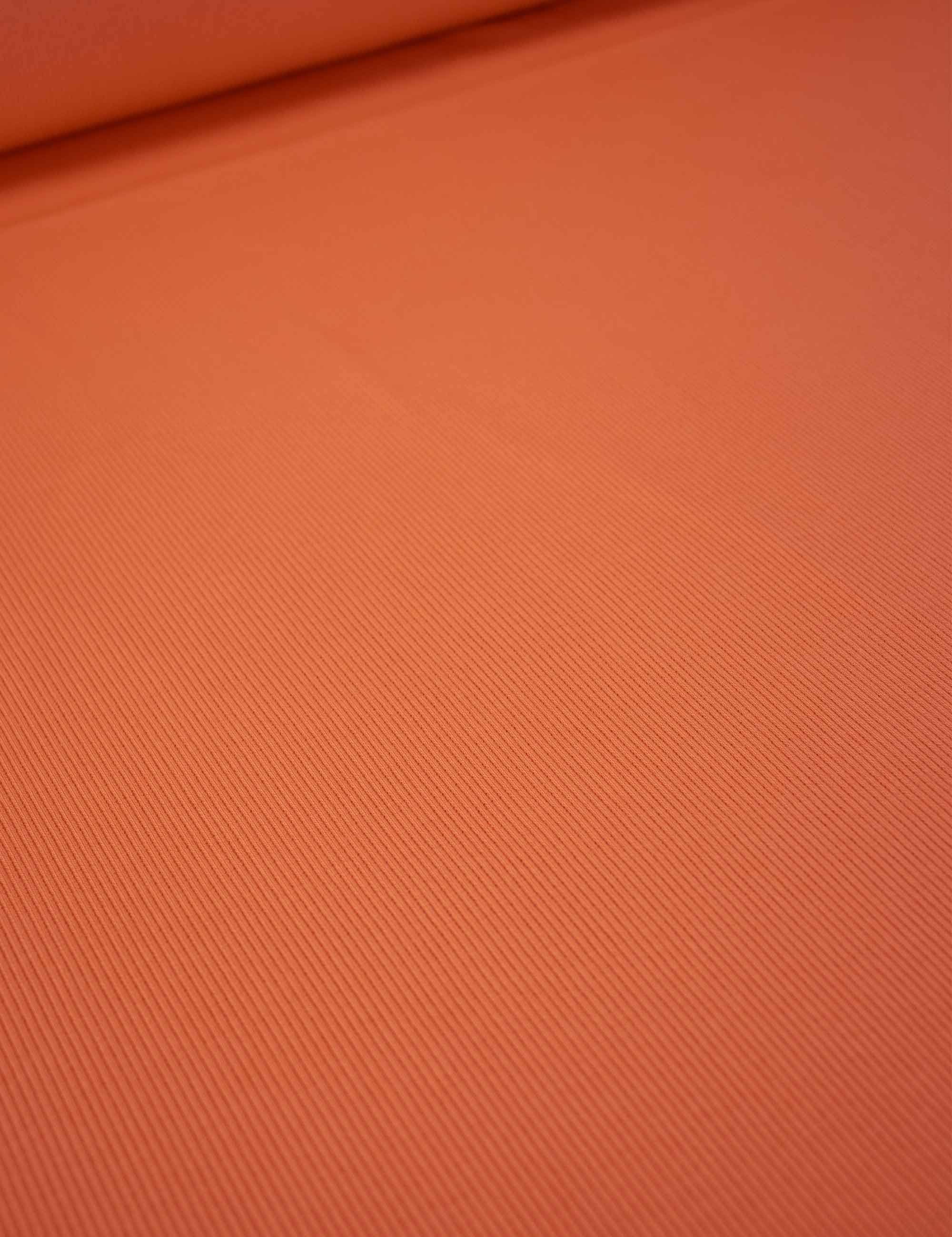 Bittersweet Orange | 2x1 Rib Boordstof | 125cm breed