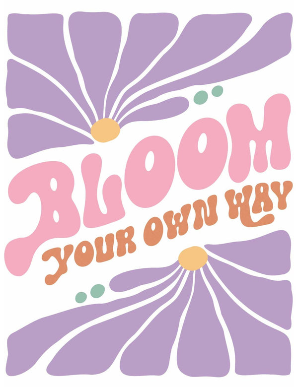 Bloom Your Own Way - Abstract Flower – Strijktransfer