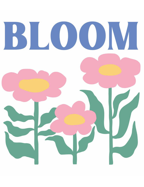 Bloom – Abstrakte Blume | Bügelbild