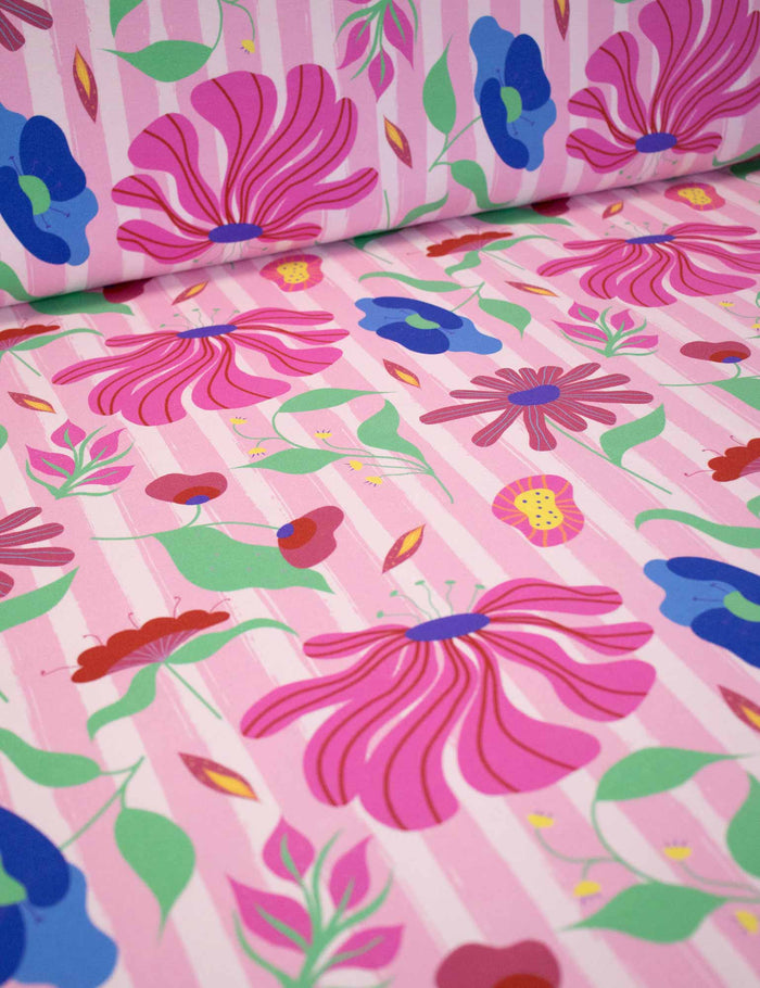 Bloom Boom Pink Pearl | French Terry | 170 cm breed
